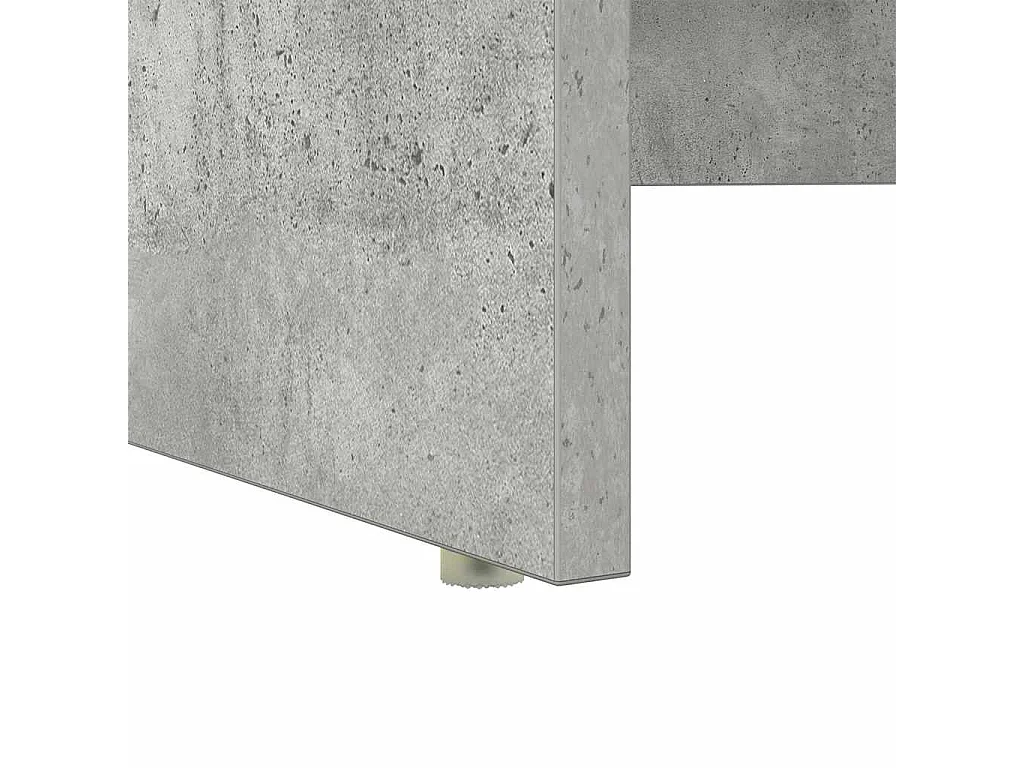 Bureau avec Rangement Gris béton 120.5 x 44 x 88.5 cm