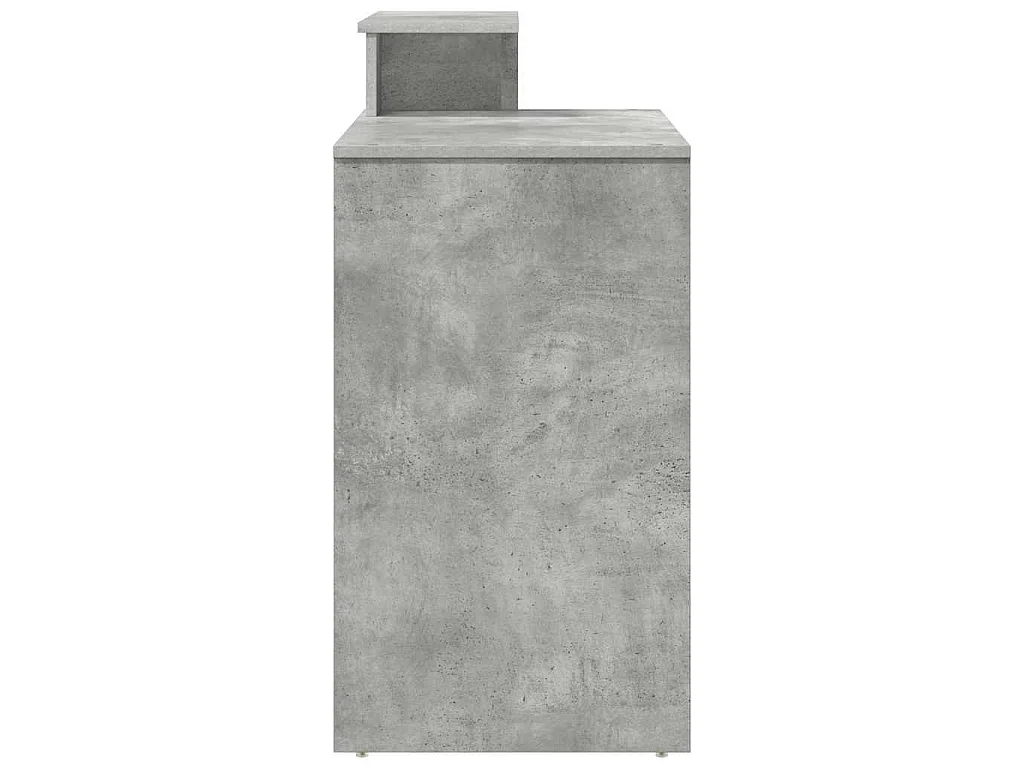 Bureau avec Rangement Gris béton 120.5 x 44 x 88.5 cm