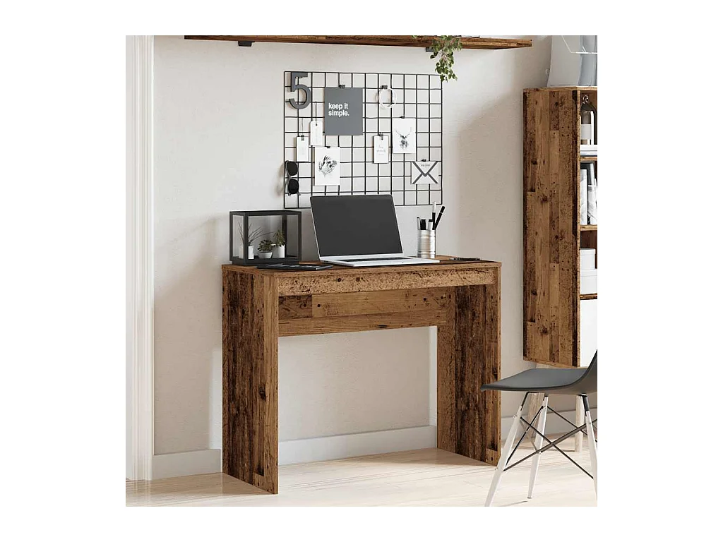 Bureau vieux bois 90x40x72 cm bois d'ingénierie
