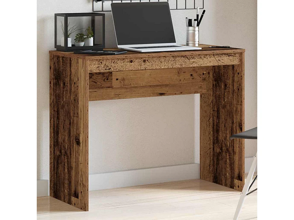 Bureau vieux bois 90x40x72 cm bois d'ingénierie