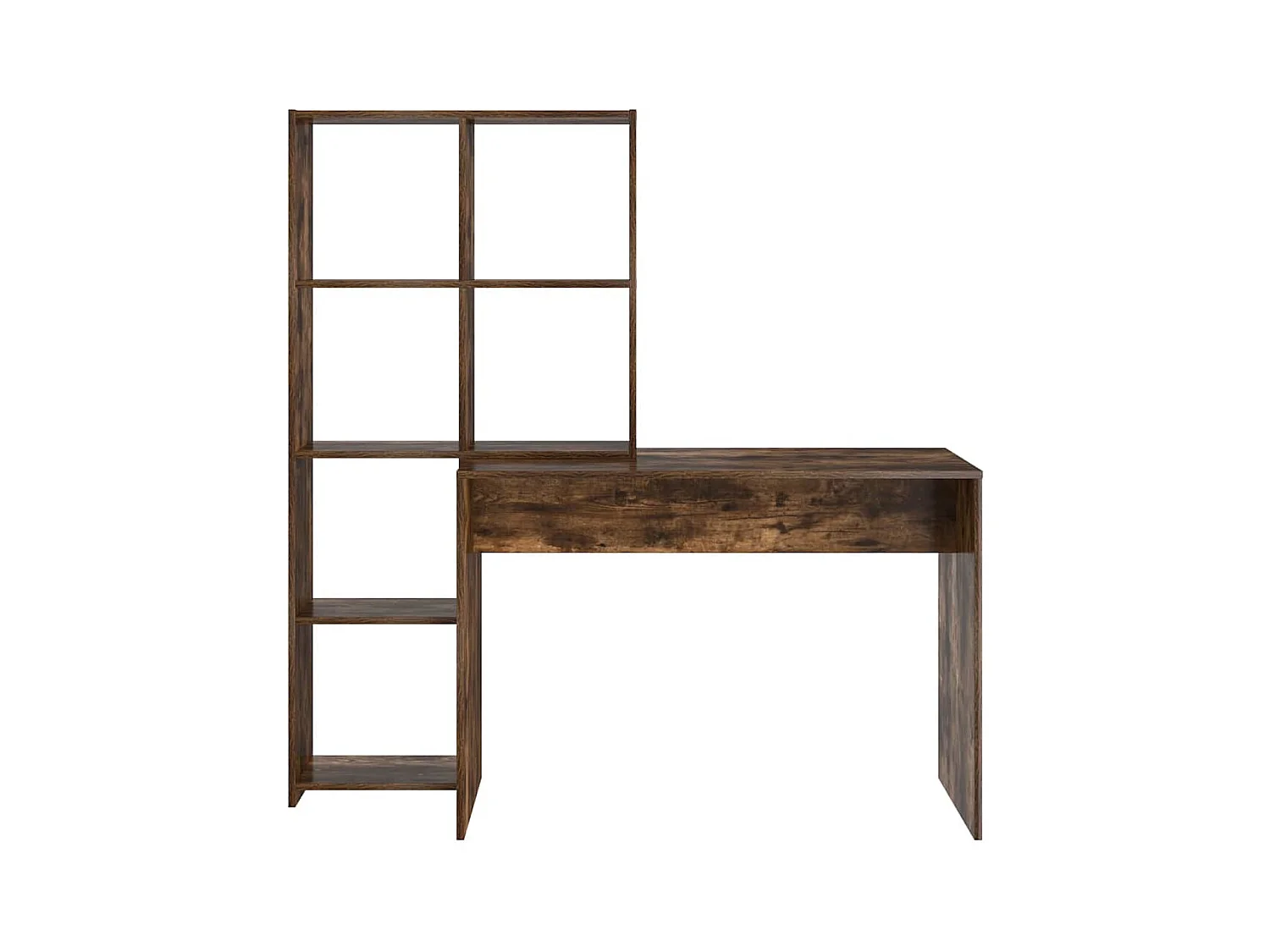 Bureau Chêne fumé 138.5 x 55 x 143 cm Bois d'ingénierie