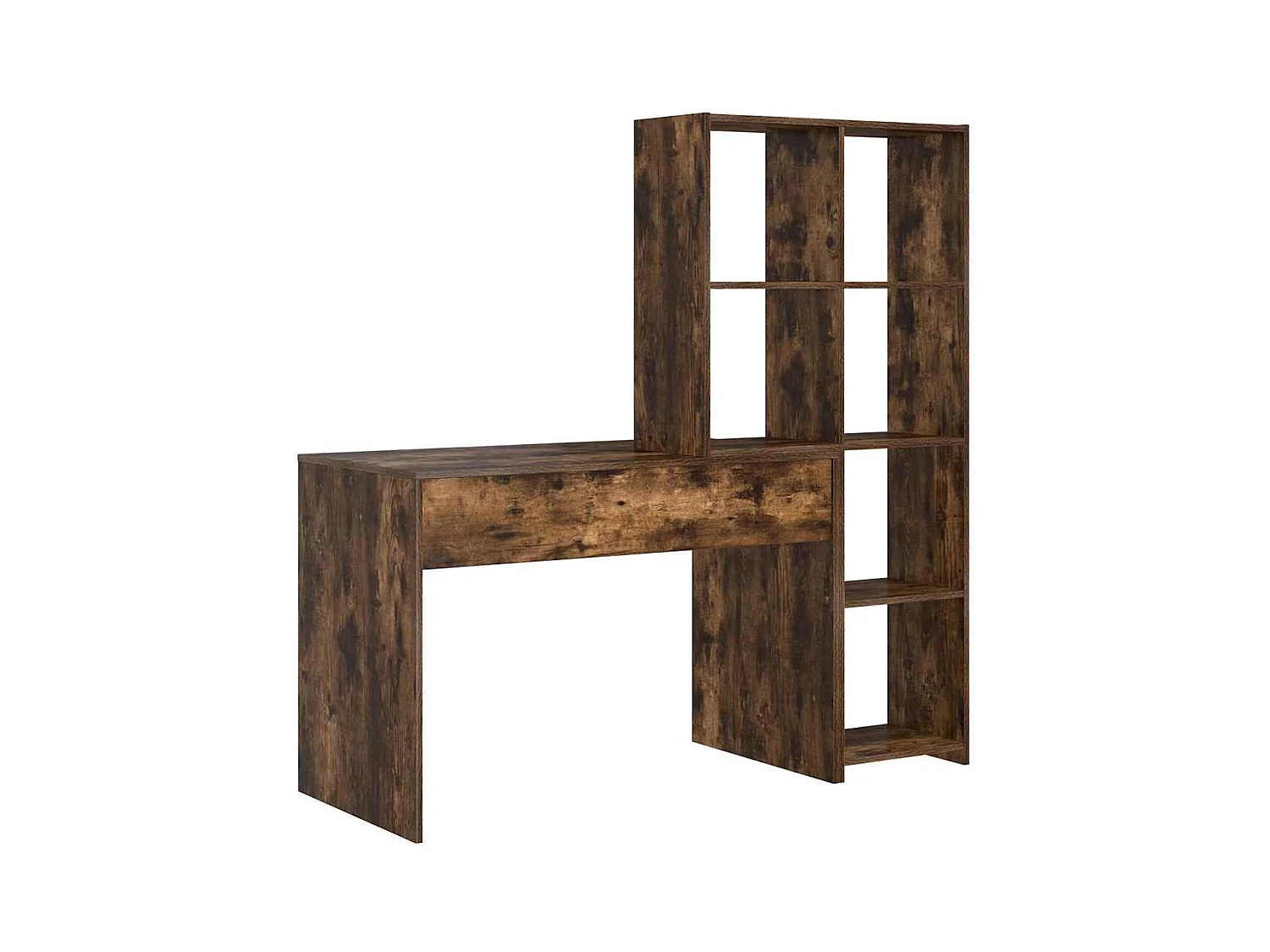Bureau Chêne fumé 138.5 x 55 x 143 cm Bois d'ingénierie