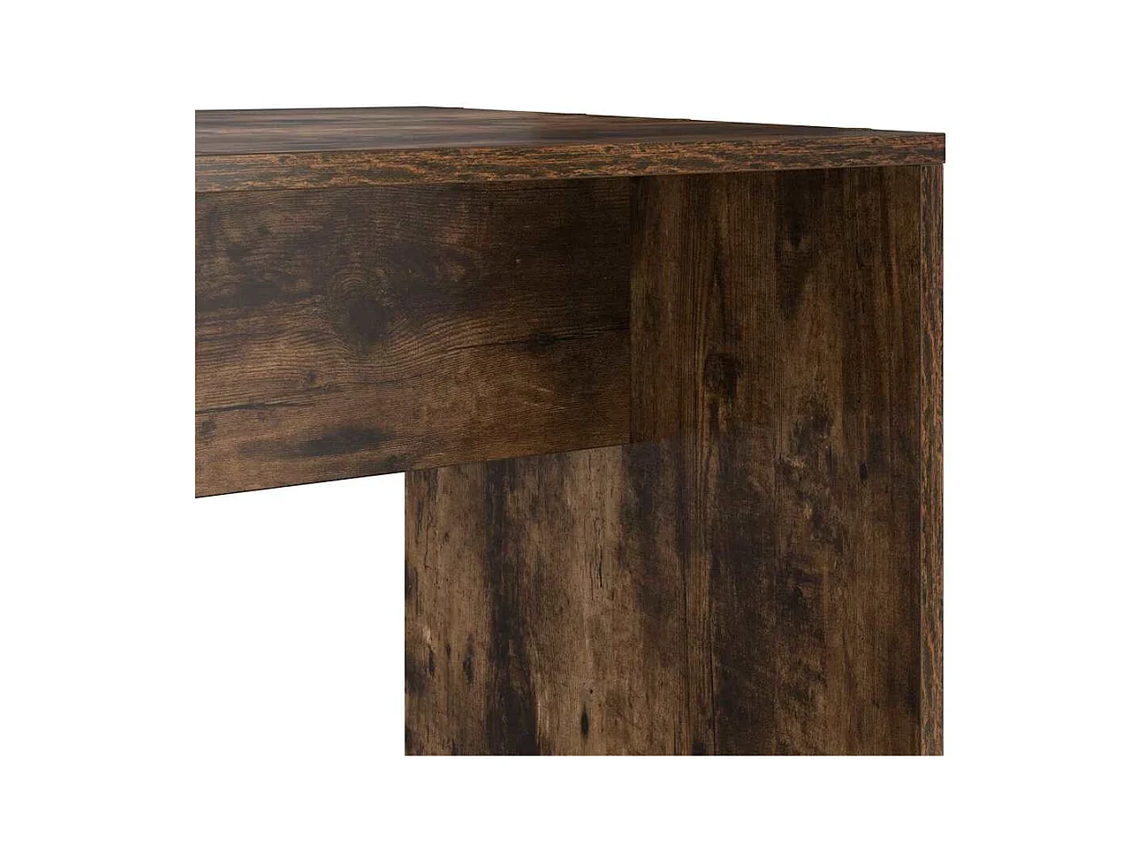 Bureau Chêne fumé 138.5 x 55 x 143 cm Bois d'ingénierie