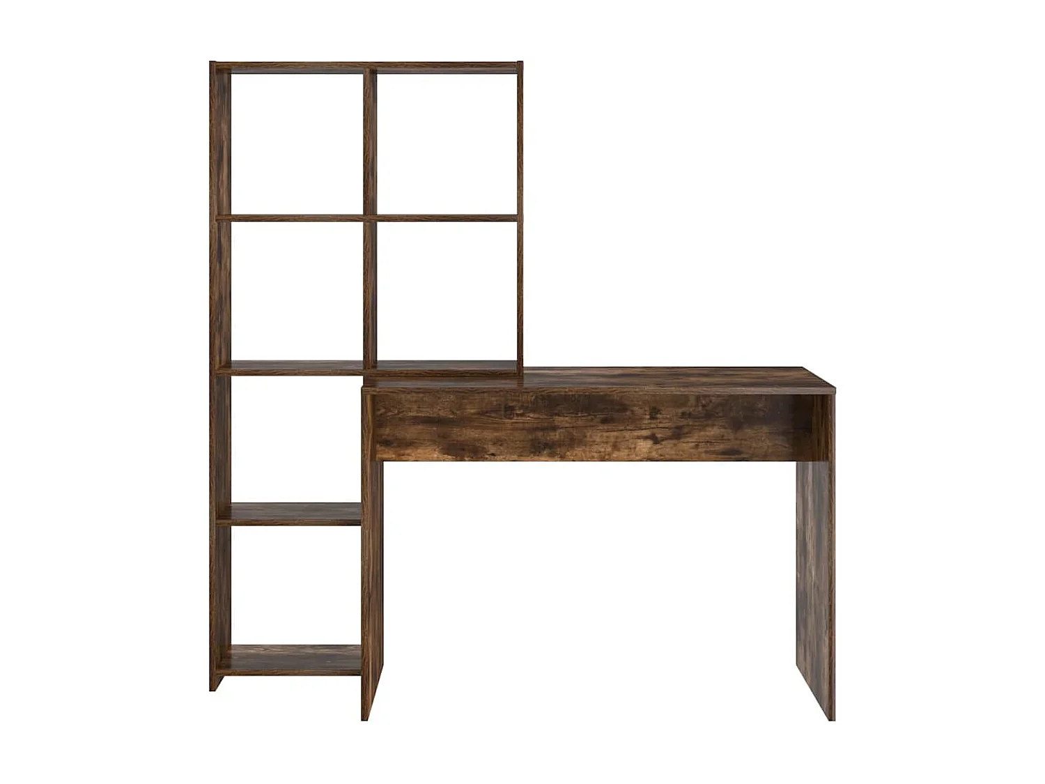 Bureau Chêne fumé 138.5 x 55 x 143 cm Bois d'ingénierie