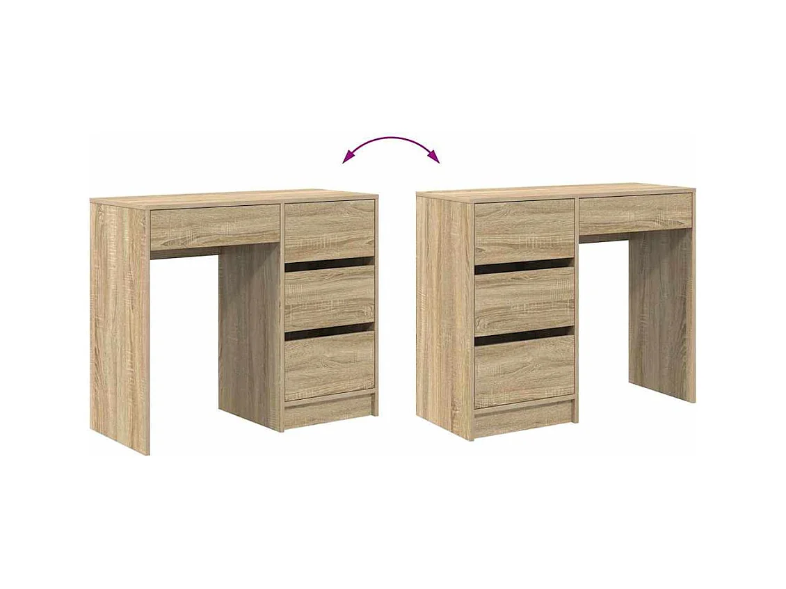 Bureau Chêne sonoma 90 x 37,5 x 75 cm Bois d'ingénierie