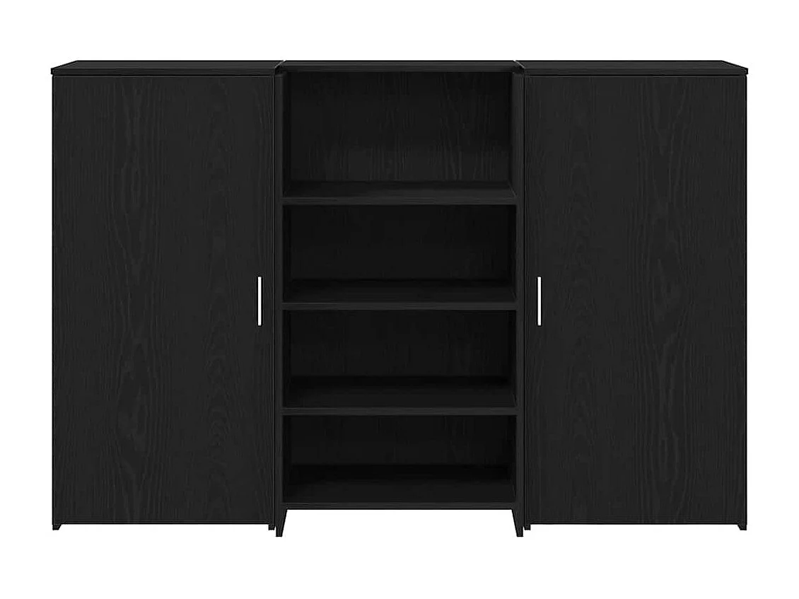 Mostrador de recepción roble negro 155x50x103,5 cm