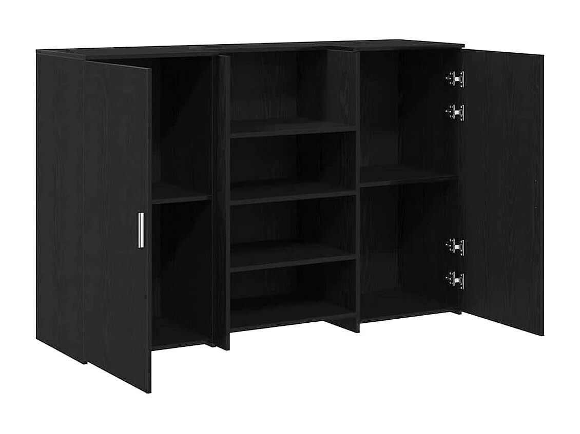 Mostrador de recepción roble negro 155x50x103,5 cm