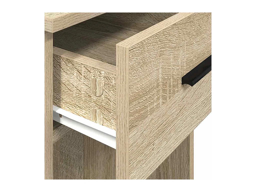 Support de tour d'ordinateur et tiroir chêne sonoma 35x45x77 cm