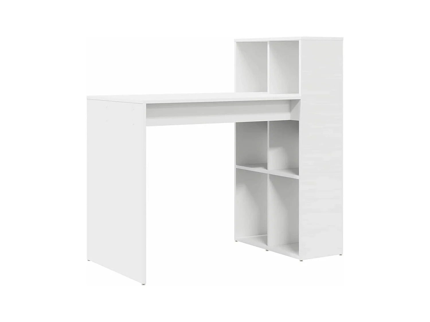 Bureau avec étagère Blanc 108 x 55 x 103,5 cm Bois d'ingénierie