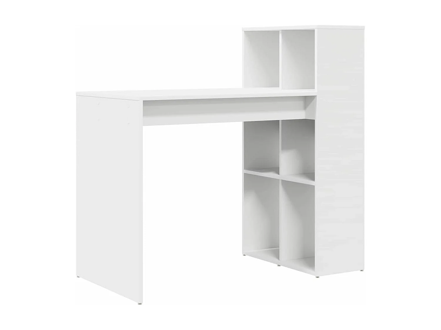 Bureau avec étagère Blanc 108 x 55 x 103,5 cm Bois d'ingénierie