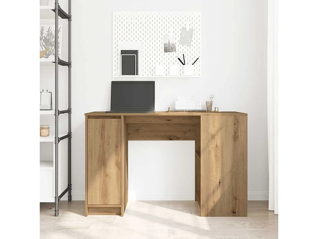 Secretária 120x42x76 cm derivados madeira carvalho artisiano