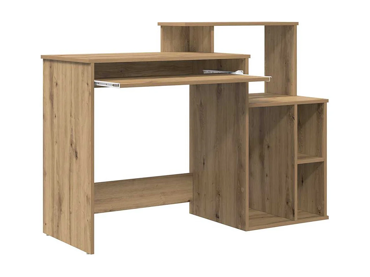 Bureau avec Rangement chêne artisanal 120.5 x 44 x 88.5 cm