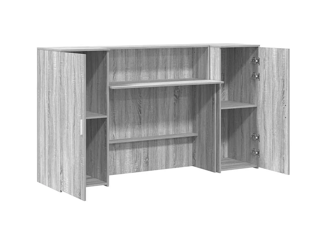 Bureau de réception sonoma gris 180x50x103,5 cm bois ingénierie