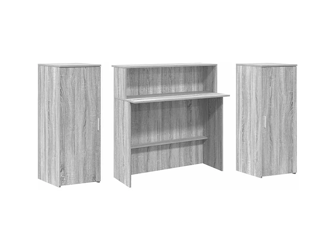 Bureau de réception sonoma gris 180x50x103,5 cm bois ingénierie