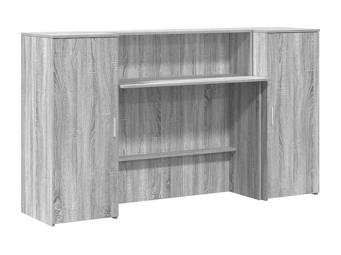 Bureau de réception sonoma gris 180x50x103,5 cm bois ingénierie