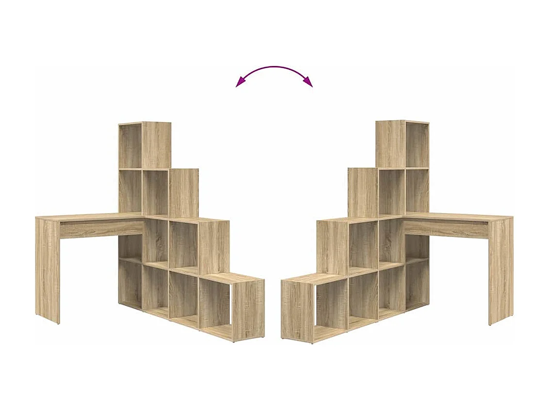 Bureau d'angle Chêne sonoma 101.5 x 149.5 x 149.5 cm