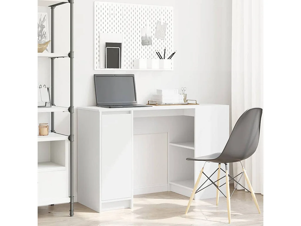 Bureau blanc 120x42x76 cm bois d'ingénierie