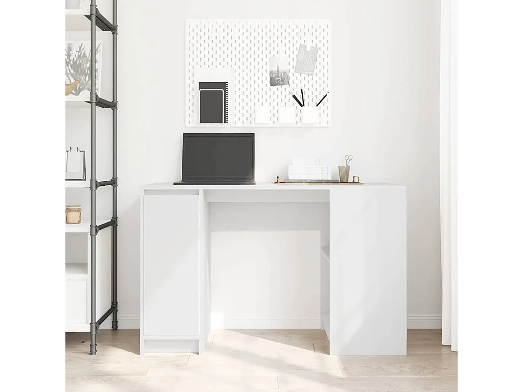 Bureau blanc 120x42x76 cm bois d'ingénierie