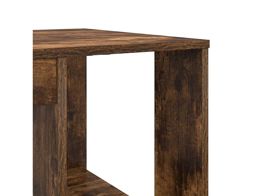 Bureau avec Rangement Chêne fumé 130 x 50,5 x 75 cm