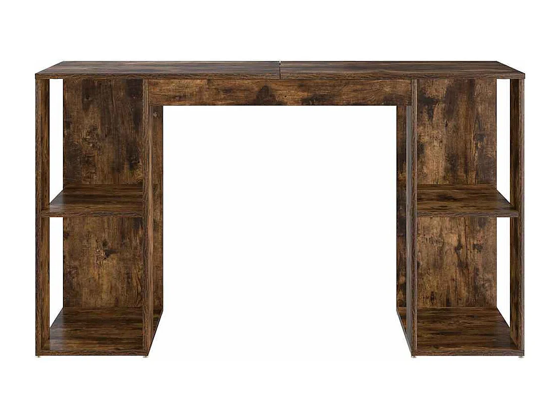 Bureau avec Rangement Chêne fumé 130 x 50,5 x 75 cm