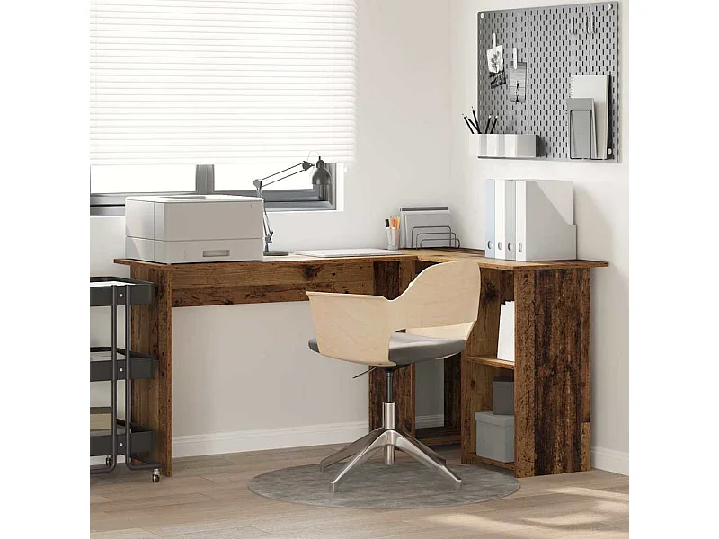 Bureau met plank Oud hout 142 x 102 x 73 cm Bewerkt hout