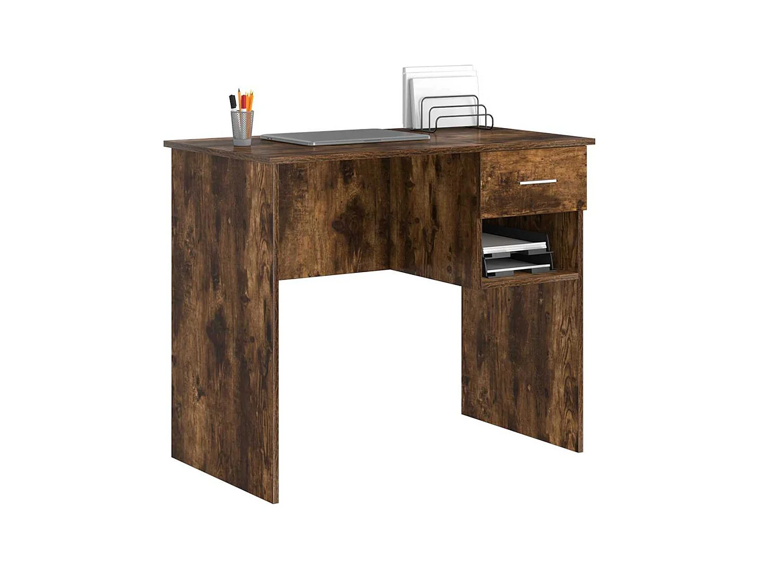 Bureau Chêne fumé 90 x 49.5 x 75 cm Bois d'ingénierie