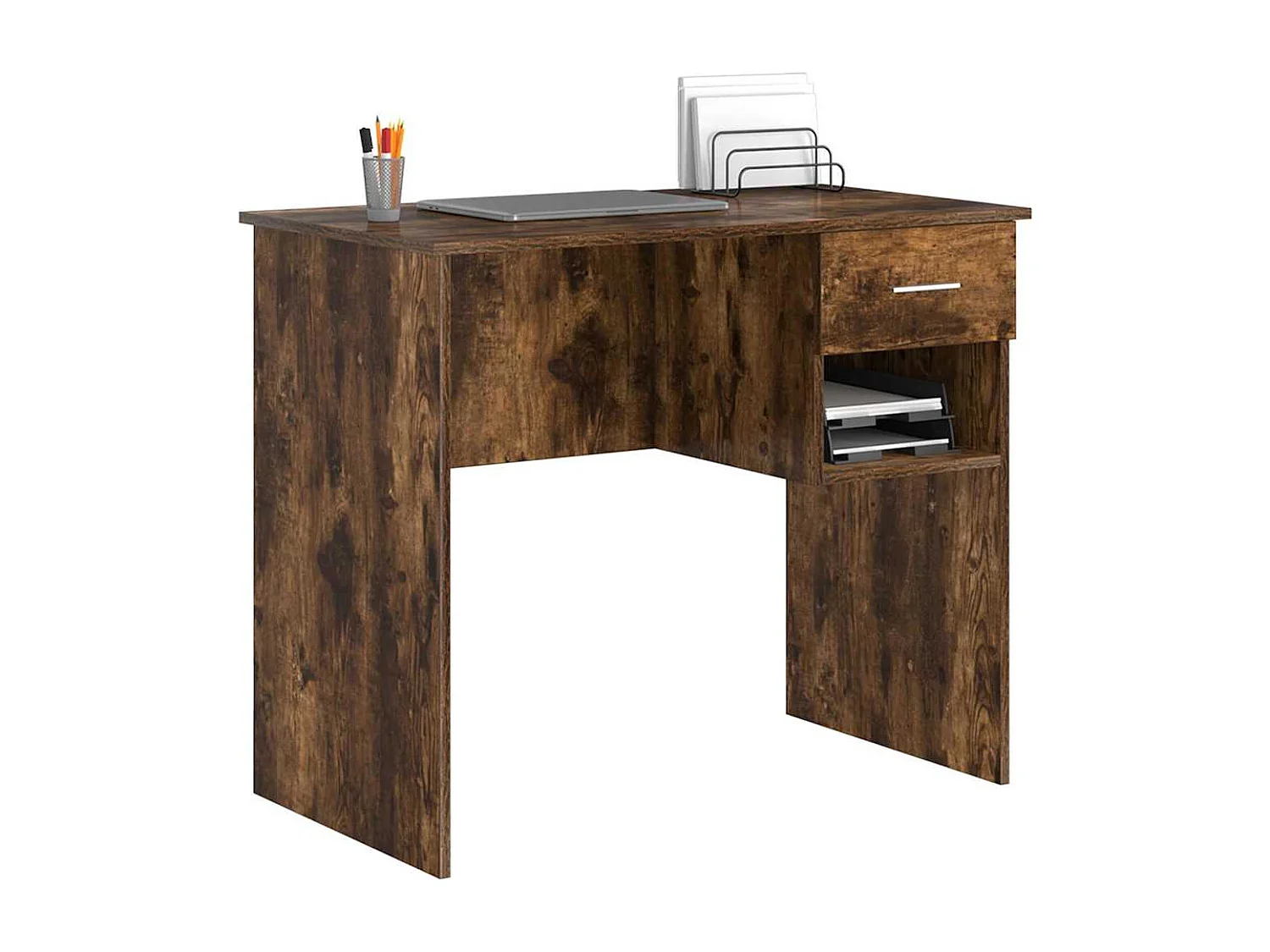 Bureau Chêne fumé 90 x 49.5 x 75 cm Bois d'ingénierie