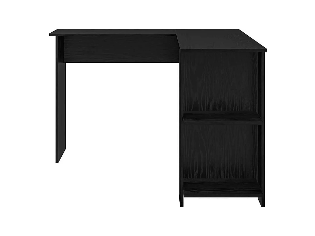 Mesa de Canto com Armazenamento com prateleira Carvalho preto