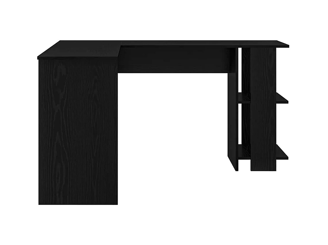 Mesa de Canto com Armazenamento com prateleira Carvalho preto