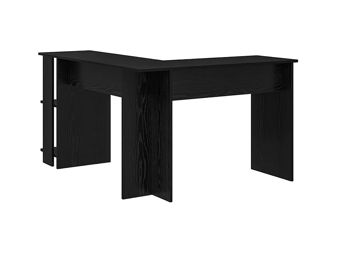 Mesa de Canto com Armazenamento com prateleira Carvalho preto