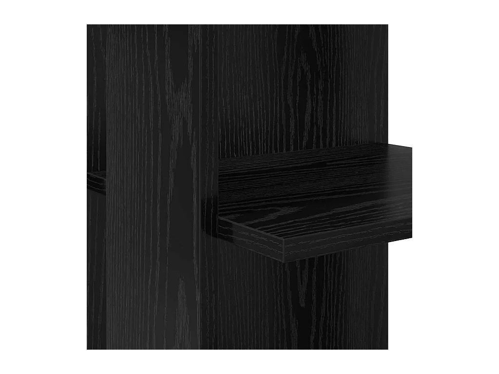 Mesa de Canto com Armazenamento com prateleira Carvalho preto