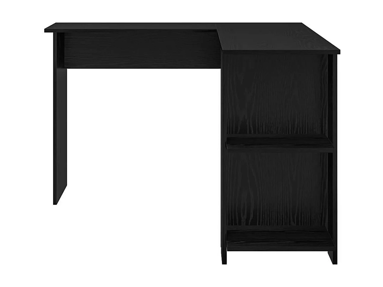 Bureau d'Angle avec Rangement Chêne noir 140 x 113.5 x 75 cm