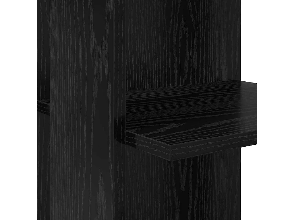 Bureau d'Angle avec Rangement Chêne noir 140 x 113.5 x 75 cm