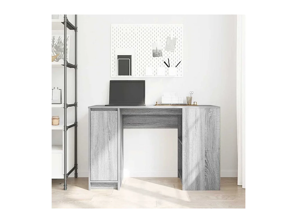 Bureau sonoma gris 120x42x76 cm bois d'ingénierie