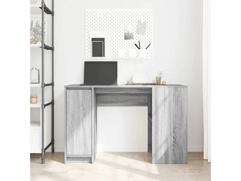 Bureau sonoma gris 120x42x76 cm bois d'ingénierie
