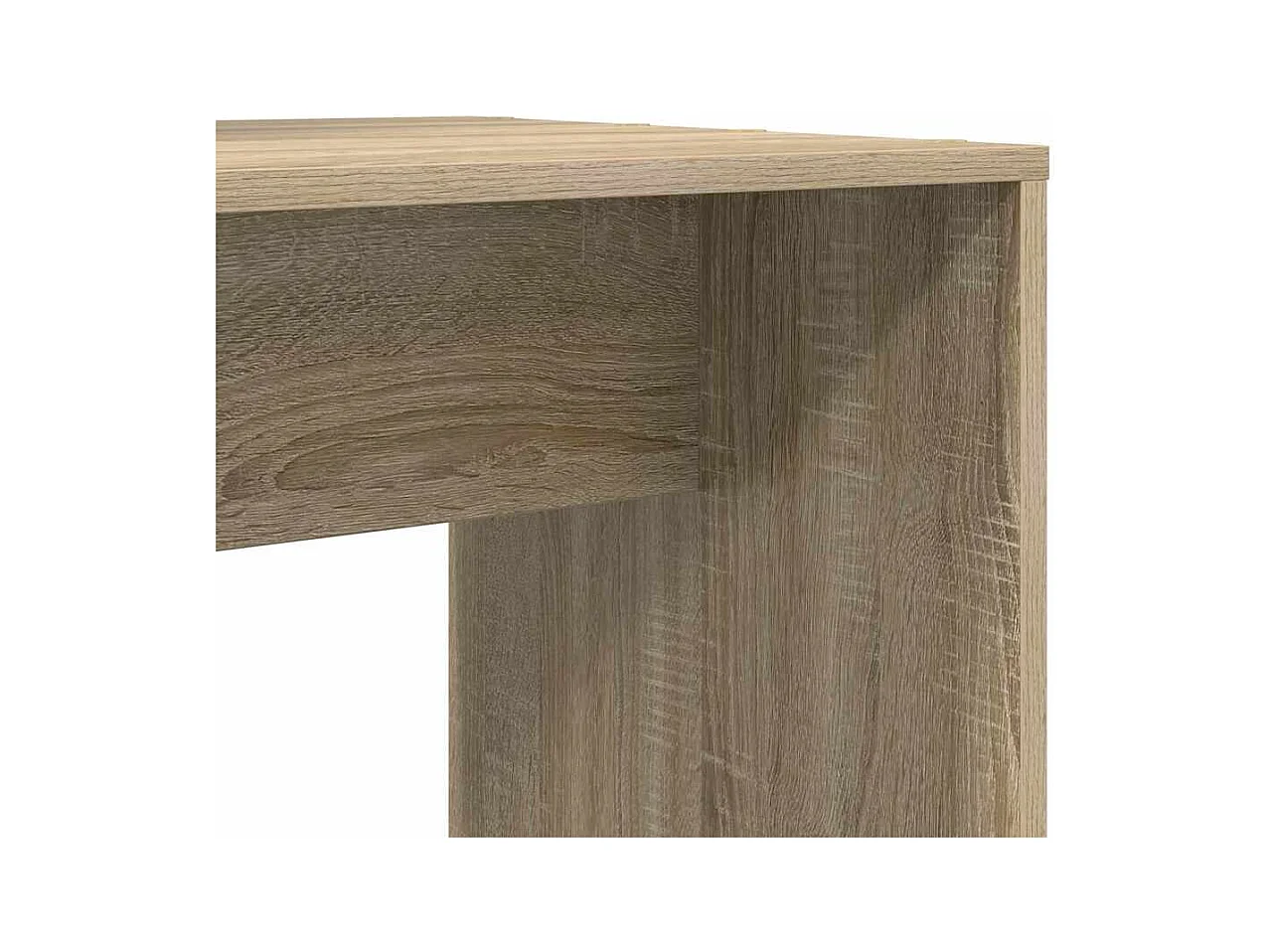 Bureau Chêne sonoma 138.5 x 55 x 143 cm Bois d'ingénierie