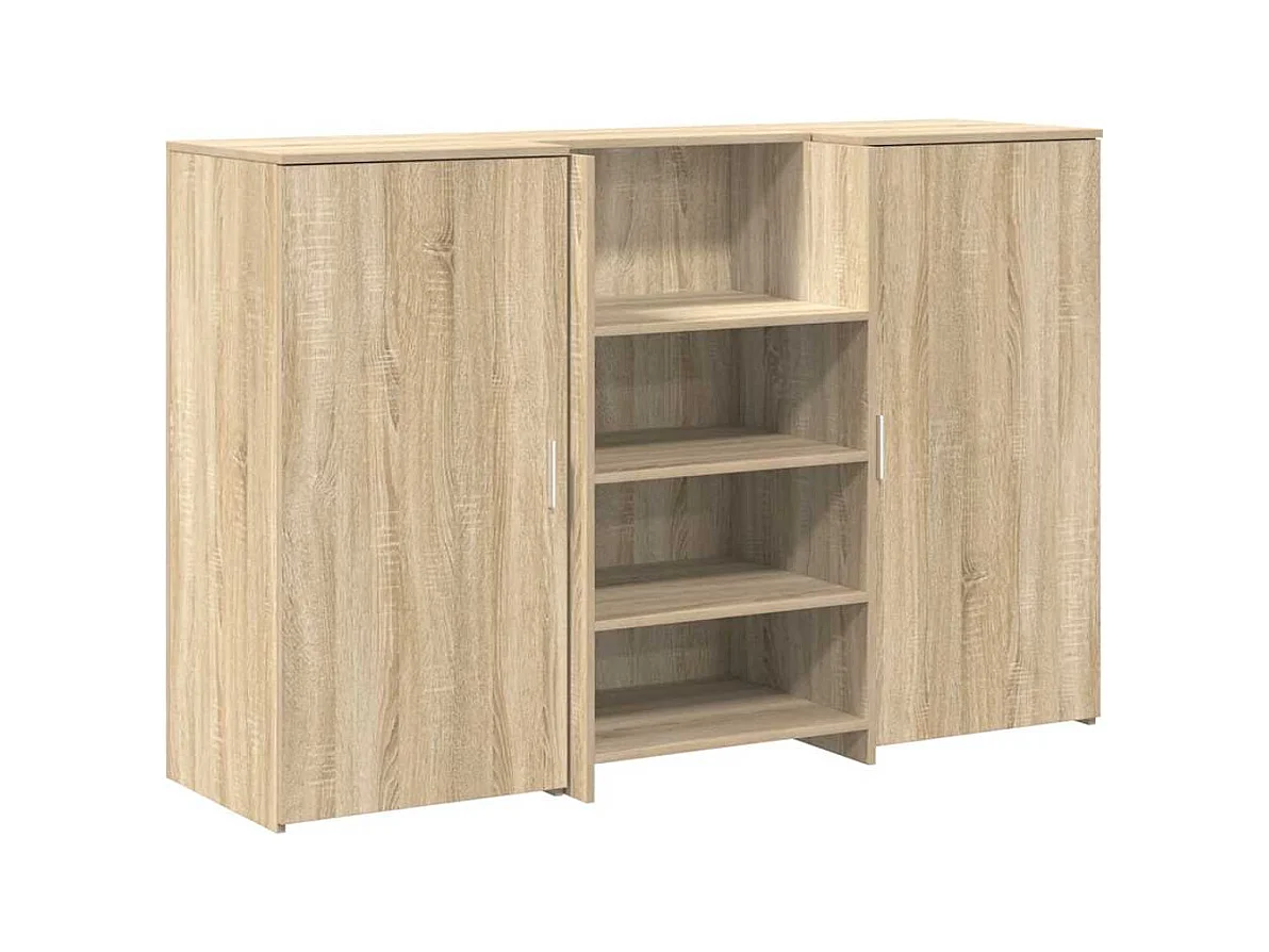 Bureau réception chêne sonoma 155x50x103,5 cm bois d'ingénierie