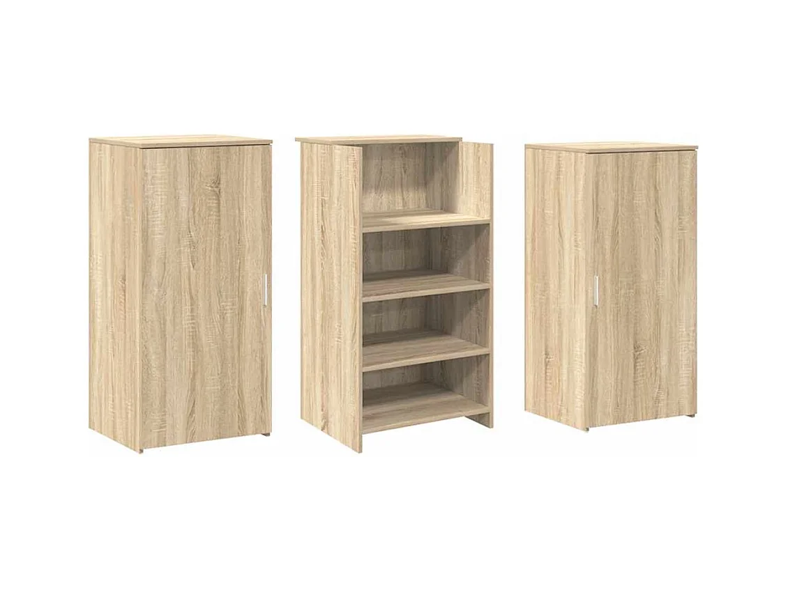 Bureau réception chêne sonoma 155x50x103,5 cm bois d'ingénierie