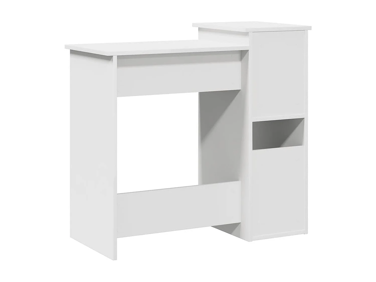 Bureau avec étagères blanc 84x40x78 cm bois d'ingénierie