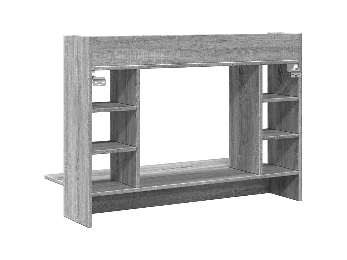 Bureau mural sonoma gris 105x48x75 cm bois d'ingénierie