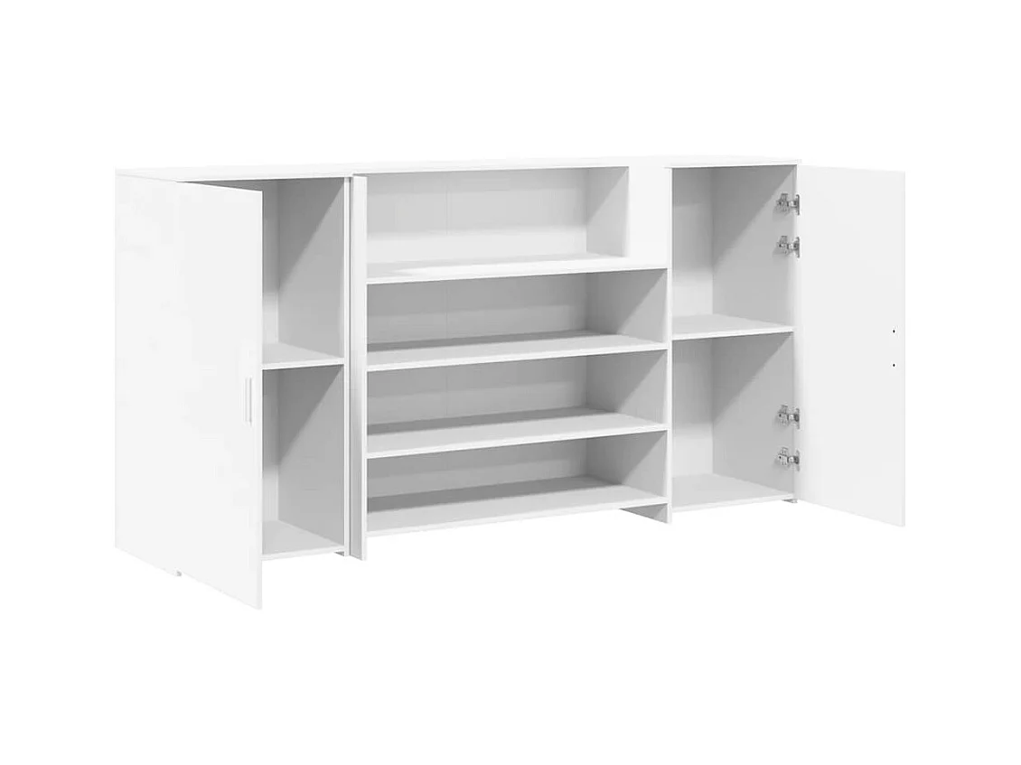 Bureau de réception blanc 200x50x103,5 cm bois d'ingénierie