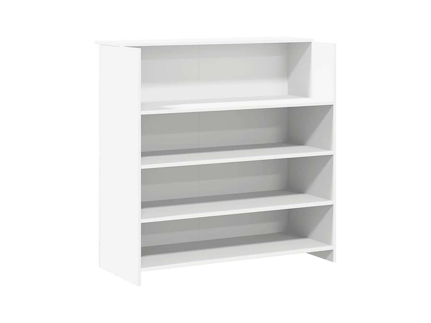Bureau de réception blanc 200x50x103,5 cm bois d'ingénierie