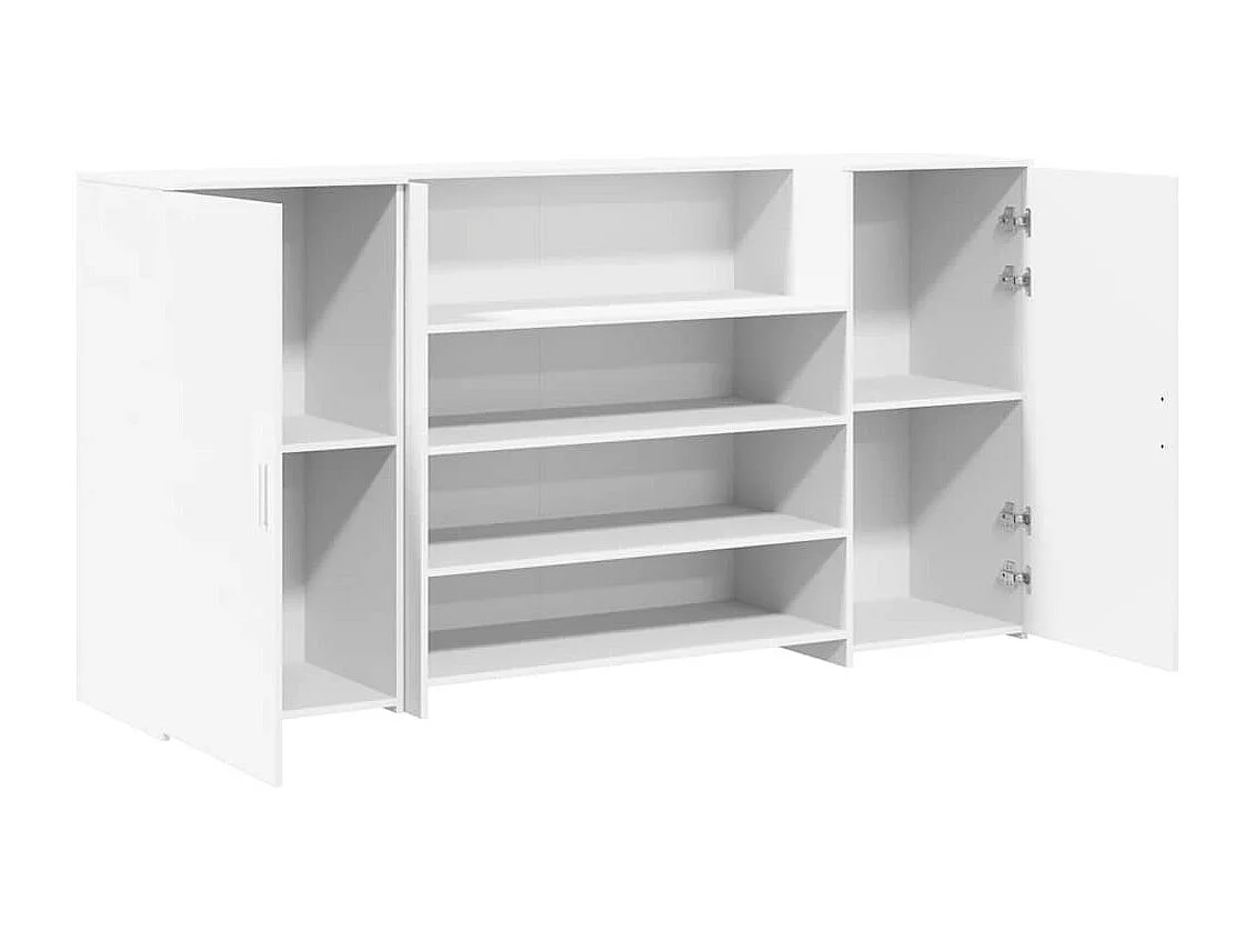 Bureau de réception blanc 200x50x103,5 cm bois d'ingénierie