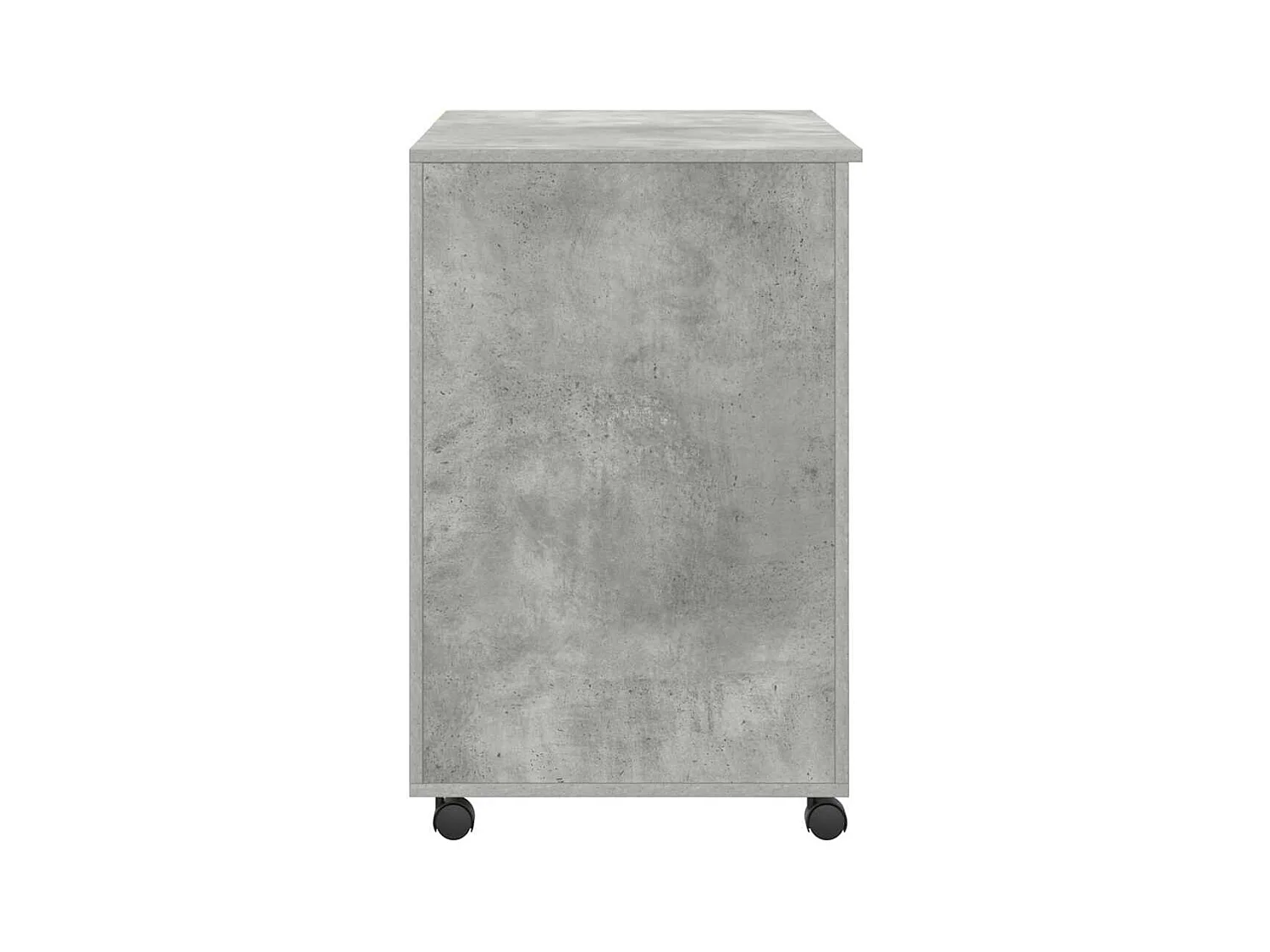 Bureau avec roulettes avec tiroir Chêne Béton 91 x 50 x 77 cm