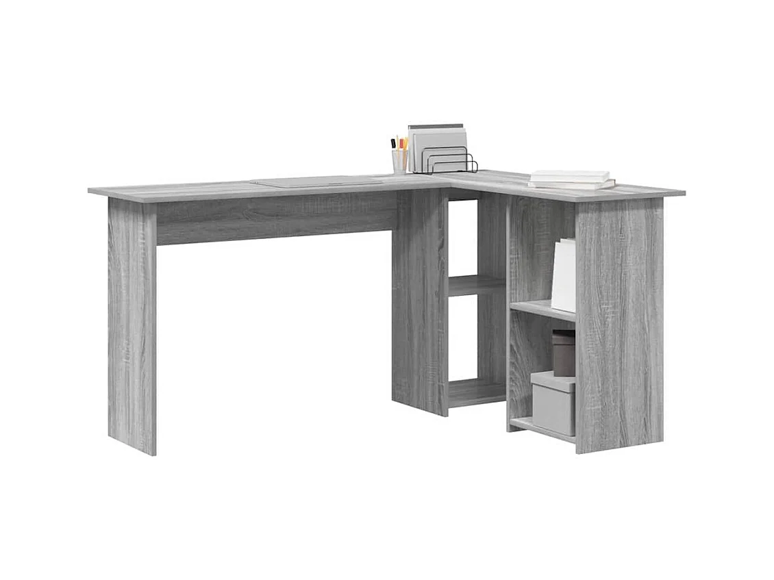 Bureau Sonoma gris 142 x 102 x 73 cm Bois d'ingénierie