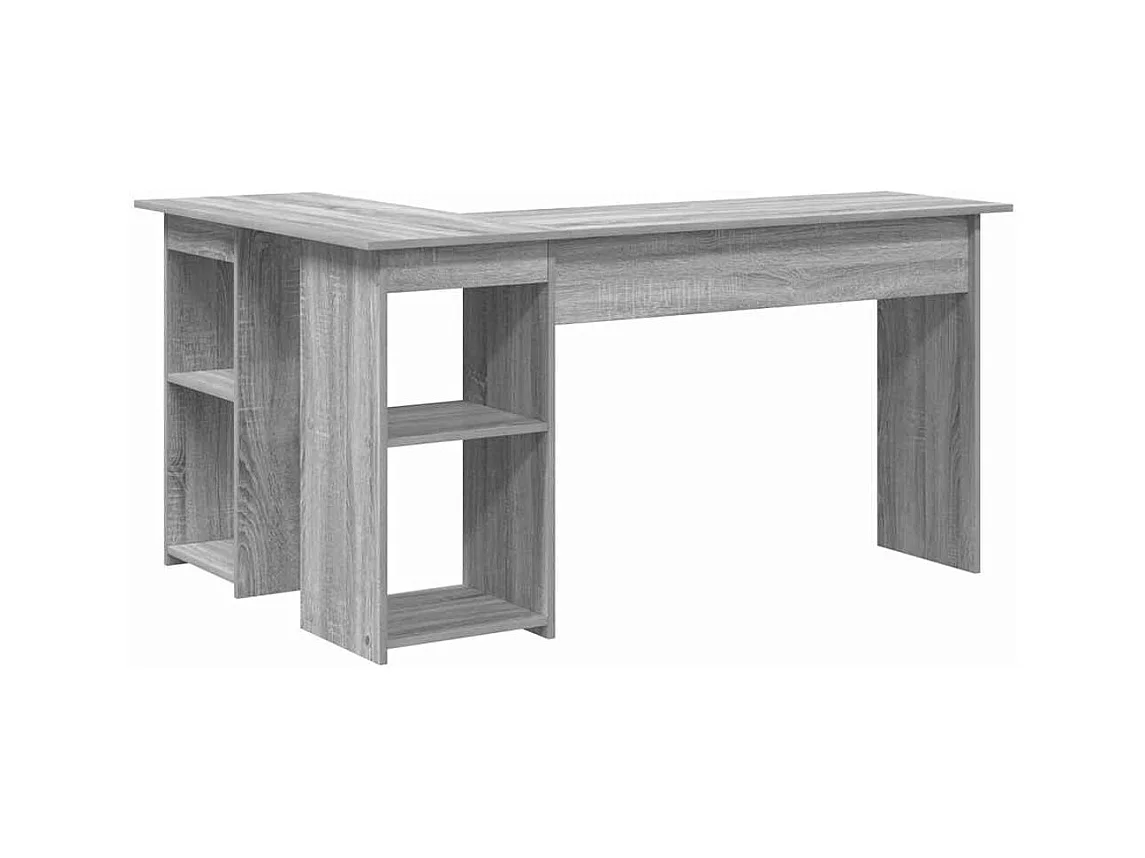 Bureau Sonoma gris 142 x 102 x 73 cm Bois d'ingénierie