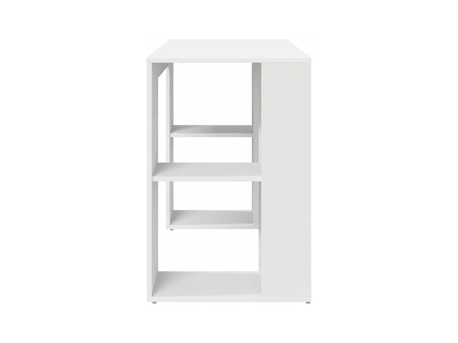 Bureau avec Rangement avec étagère Blanc 130 x 50,5 x 75 cm