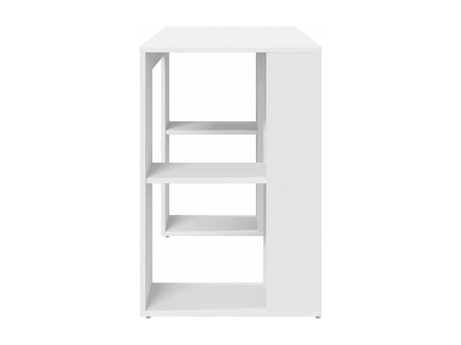 Bureau avec Rangement avec étagère Blanc 130 x 50,5 x 75 cm