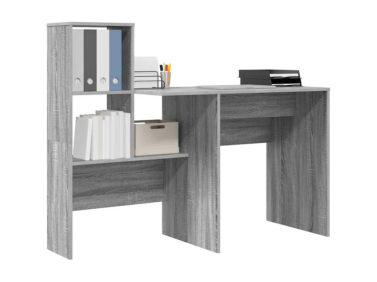 Bureau Sonoma gris 131,5 x 50 x 106,5 cm Bois d'ingénierie