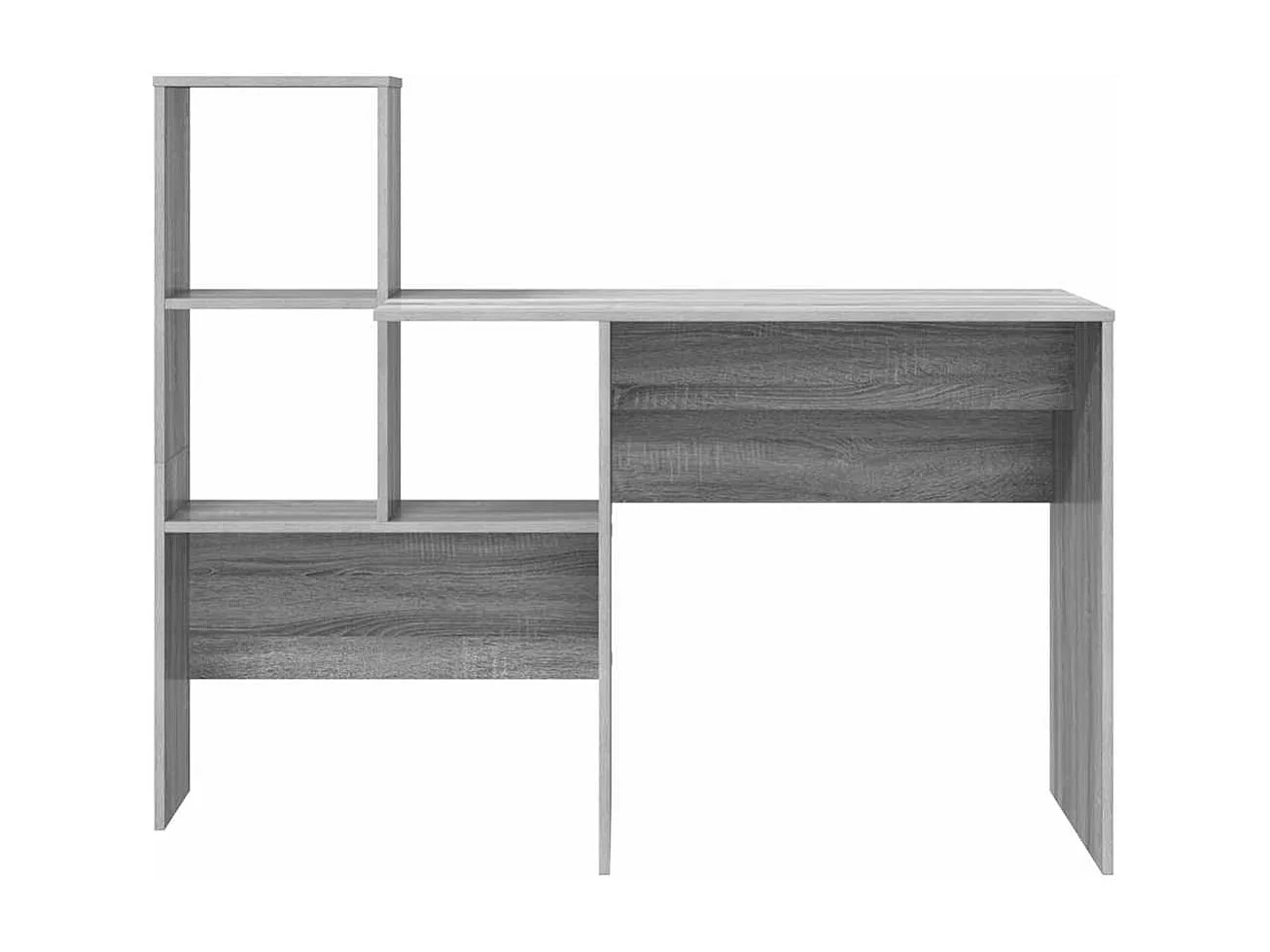 Bureau Sonoma gris 131,5 x 50 x 106,5 cm Bois d'ingénierie